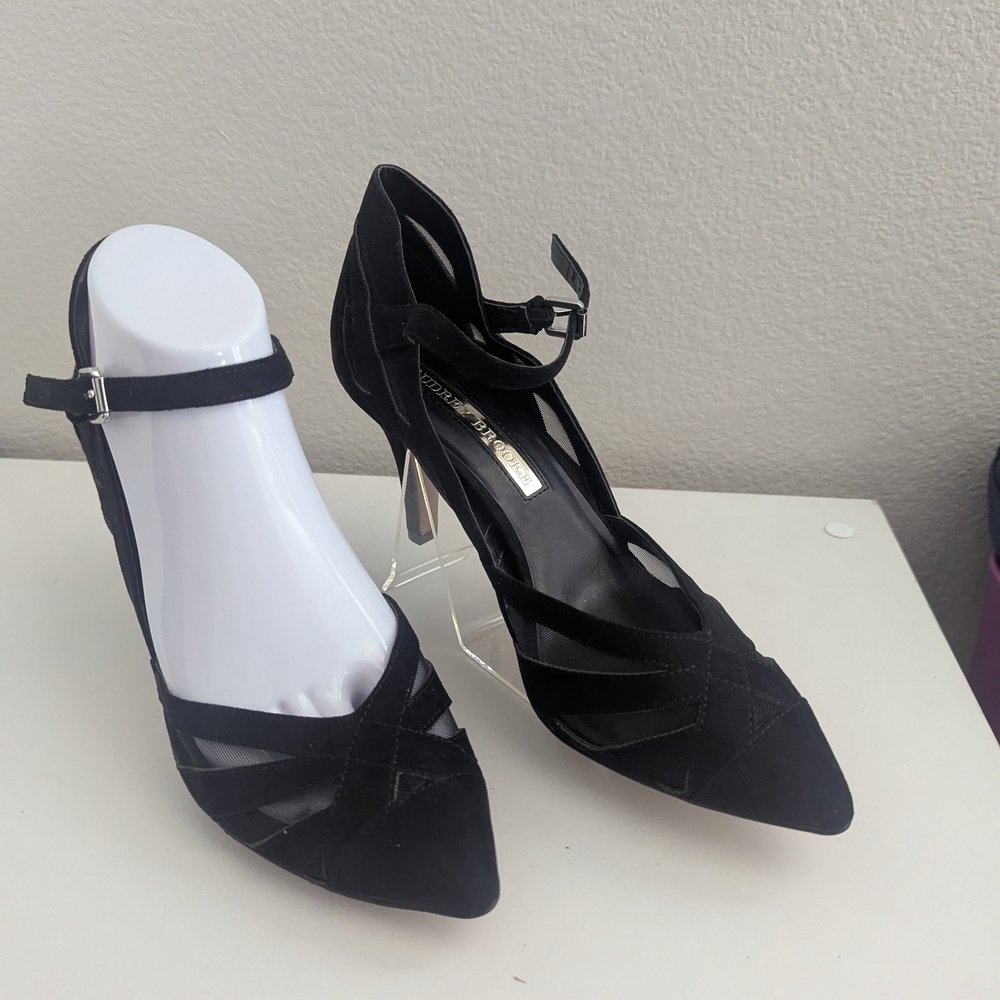 Audrey Brooke Black Strappy Heels